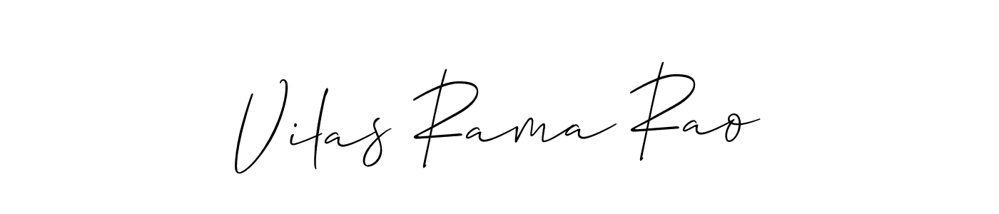 Make a beautiful signature design for name Vilas Rama Rao. With this signature (Allison_Script) style, you can create a handwritten signature for free. Vilas Rama Rao signature style 2 images and pictures png