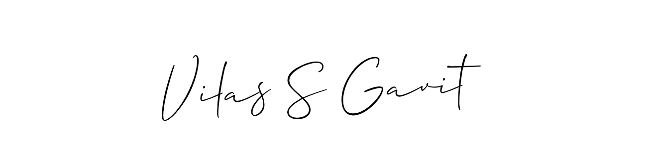 Similarly Allison_Script is the best handwritten signature design. Signature creator online .You can use it as an online autograph creator for name Vilas S Gavit. Vilas S Gavit signature style 2 images and pictures png