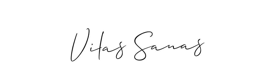 Make a beautiful signature design for name Vilas Sanas. Use this online signature maker to create a handwritten signature for free. Vilas Sanas signature style 2 images and pictures png