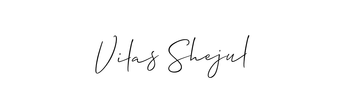 Design your own signature with our free online signature maker. With this signature software, you can create a handwritten (Allison_Script) signature for name Vilas Shejul. Vilas Shejul signature style 2 images and pictures png