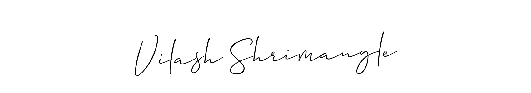 How to make Vilash Shrimangle signature? Allison_Script is a professional autograph style. Create handwritten signature for Vilash Shrimangle name. Vilash Shrimangle signature style 2 images and pictures png
