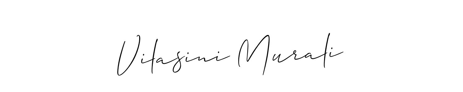 Use a signature maker to create a handwritten signature online. With this signature software, you can design (Allison_Script) your own signature for name Vilasini Murali. Vilasini Murali signature style 2 images and pictures png