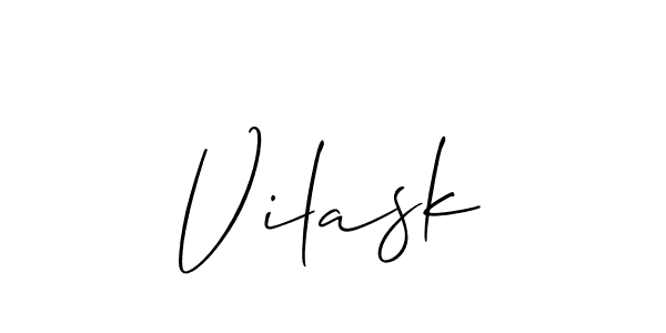 Create a beautiful signature design for name Vilask. With this signature (Allison_Script) fonts, you can make a handwritten signature for free. Vilask signature style 2 images and pictures png