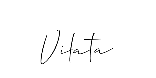 Design your own signature with our free online signature maker. With this signature software, you can create a handwritten (Allison_Script) signature for name Vilata. Vilata signature style 2 images and pictures png