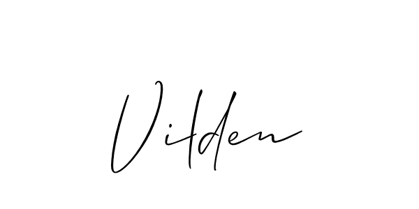 It looks lik you need a new signature style for name Vilden. Design unique handwritten (Allison_Script) signature with our free signature maker in just a few clicks. Vilden signature style 2 images and pictures png