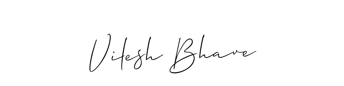 Design your own signature with our free online signature maker. With this signature software, you can create a handwritten (Allison_Script) signature for name Vilesh Bhave. Vilesh Bhave signature style 2 images and pictures png