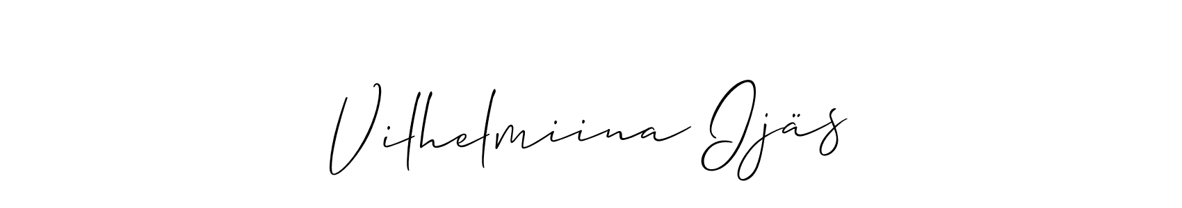 Make a beautiful signature design for name Vilhelmiina Ijäs. With this signature (Allison_Script) style, you can create a handwritten signature for free. Vilhelmiina Ijäs signature style 2 images and pictures png