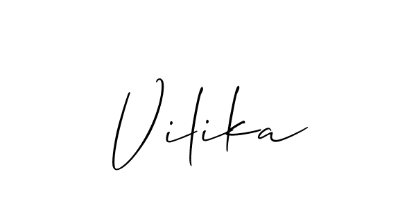 Also we have Vilika name is the best signature style. Create professional handwritten signature collection using Allison_Script autograph style. Vilika signature style 2 images and pictures png