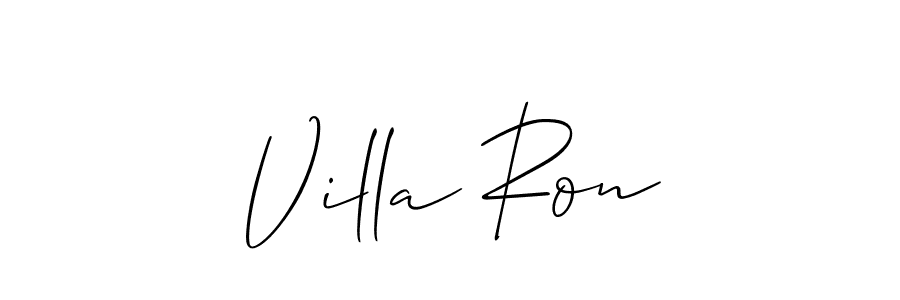 Best and Professional Signature Style for Villa Ron. Allison_Script Best Signature Style Collection. Villa Ron signature style 2 images and pictures png