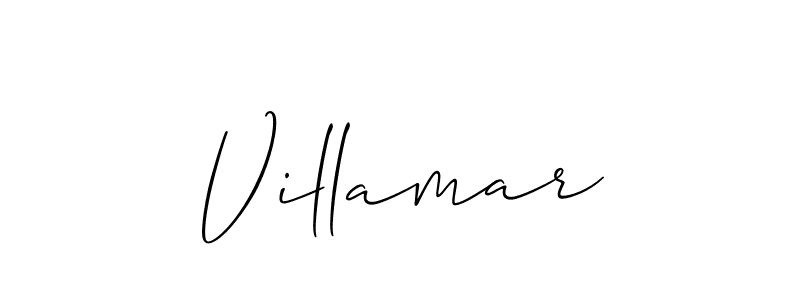 Make a beautiful signature design for name Villamar. With this signature (Allison_Script) style, you can create a handwritten signature for free. Villamar signature style 2 images and pictures png