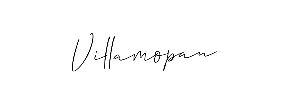 You should practise on your own different ways (Allison_Script) to write your name (Villamopan) in signature. don't let someone else do it for you. Villamopan signature style 2 images and pictures png