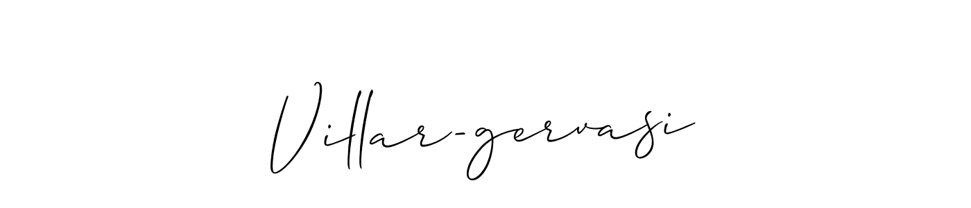 Make a beautiful signature design for name Villar-gervasi. With this signature (Allison_Script) style, you can create a handwritten signature for free. Villar-gervasi signature style 2 images and pictures png