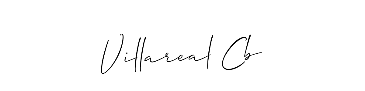 Also we have Villareal Cb name is the best signature style. Create professional handwritten signature collection using Allison_Script autograph style. Villareal Cb signature style 2 images and pictures png