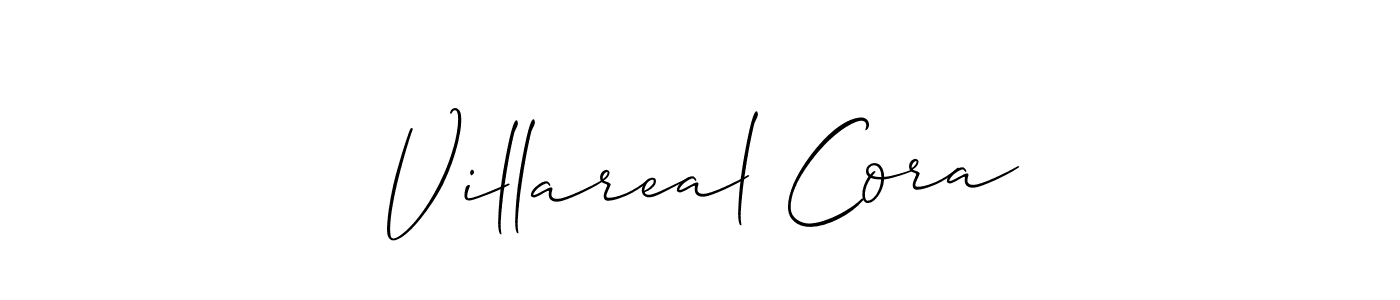 Best and Professional Signature Style for Villareal Cora. Allison_Script Best Signature Style Collection. Villareal Cora signature style 2 images and pictures png