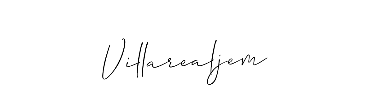 Use a signature maker to create a handwritten signature online. With this signature software, you can design (Allison_Script) your own signature for name Villarealjem. Villarealjem signature style 2 images and pictures png