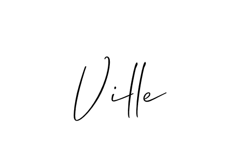 How to make Ville signature? Allison_Script is a professional autograph style. Create handwritten signature for Ville name. Ville signature style 2 images and pictures png