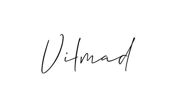 Vilmad stylish signature style. Best Handwritten Sign (Allison_Script) for my name. Handwritten Signature Collection Ideas for my name Vilmad. Vilmad signature style 2 images and pictures png