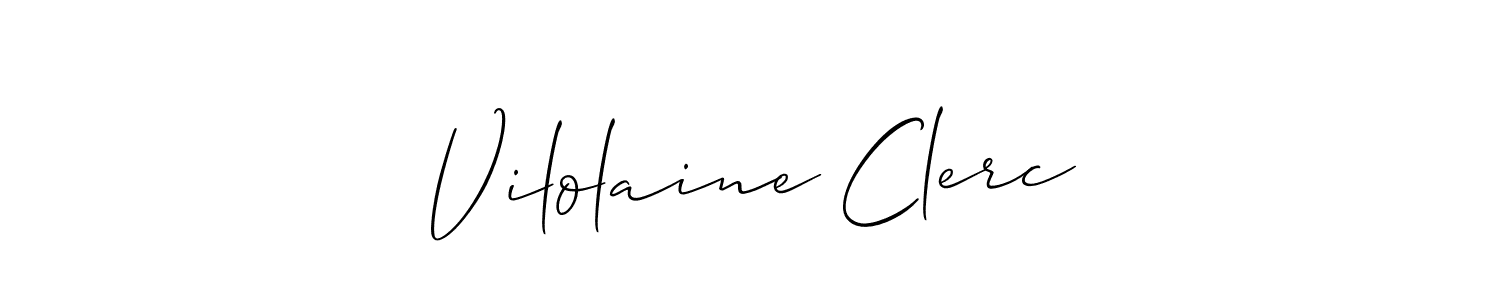 How to make Vilolaine Clerc signature? Allison_Script is a professional autograph style. Create handwritten signature for Vilolaine Clerc name. Vilolaine Clerc signature style 2 images and pictures png