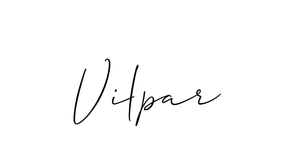 How to make Vilpar signature? Allison_Script is a professional autograph style. Create handwritten signature for Vilpar name. Vilpar signature style 2 images and pictures png