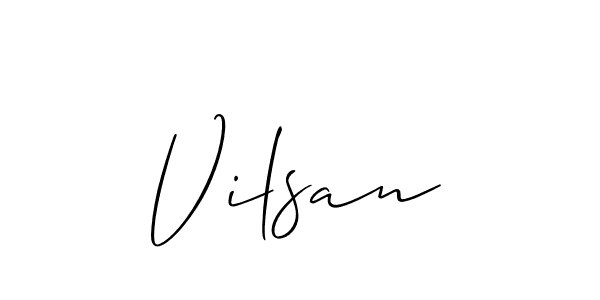 if you are searching for the best signature style for your name Vilsan. so please give up your signature search. here we have designed multiple signature styles  using Allison_Script. Vilsan signature style 2 images and pictures png