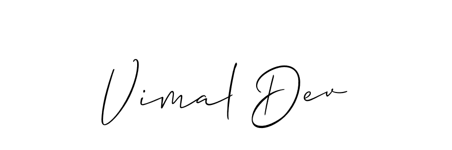 Best and Professional Signature Style for Vimal Dev. Allison_Script Best Signature Style Collection. Vimal Dev signature style 2 images and pictures png