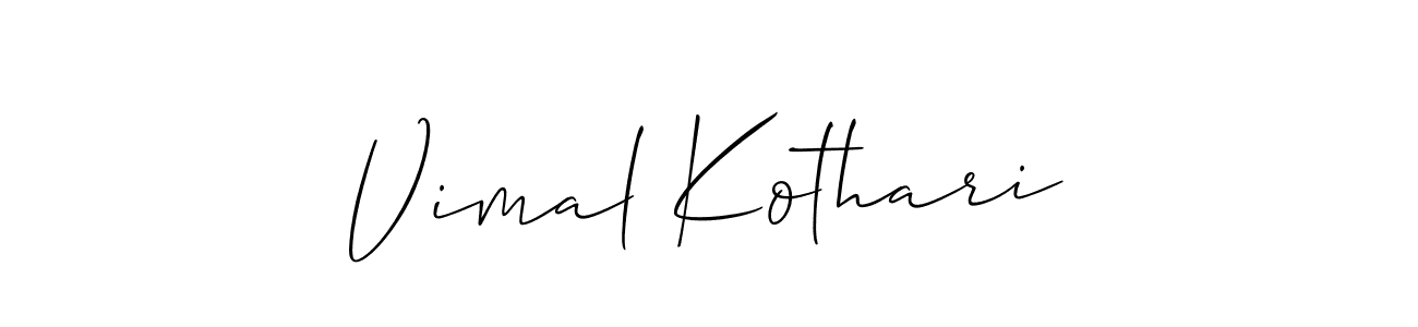 Similarly Allison_Script is the best handwritten signature design. Signature creator online .You can use it as an online autograph creator for name Vimal Kothari. Vimal Kothari signature style 2 images and pictures png