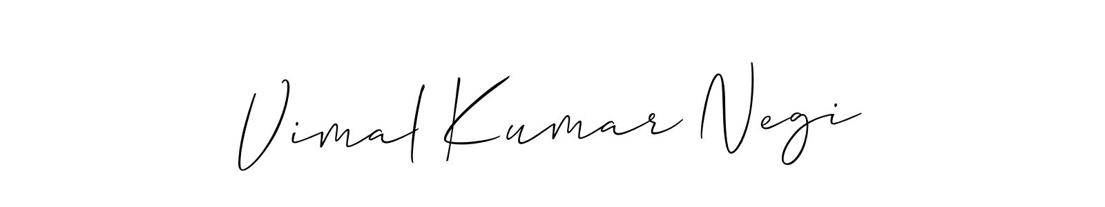 Vimal Kumar Negi stylish signature style. Best Handwritten Sign (Allison_Script) for my name. Handwritten Signature Collection Ideas for my name Vimal Kumar Negi. Vimal Kumar Negi signature style 2 images and pictures png