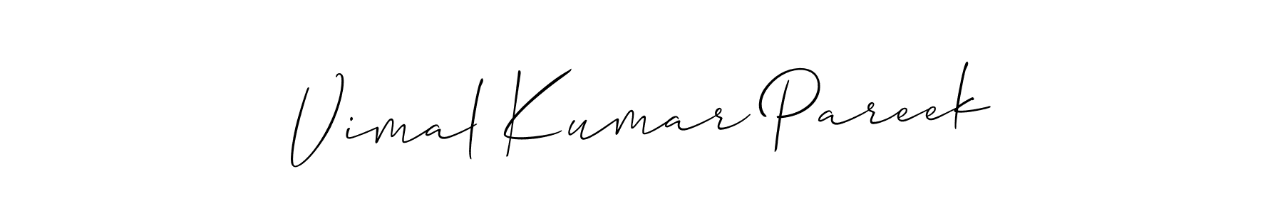 How to make Vimal Kumar Pareek signature? Allison_Script is a professional autograph style. Create handwritten signature for Vimal Kumar Pareek name. Vimal Kumar Pareek signature style 2 images and pictures png