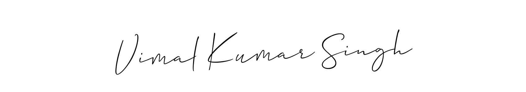 Make a short Vimal Kumar Singh signature style. Manage your documents anywhere anytime using Allison_Script. Create and add eSignatures, submit forms, share and send files easily. Vimal Kumar Singh signature style 2 images and pictures png