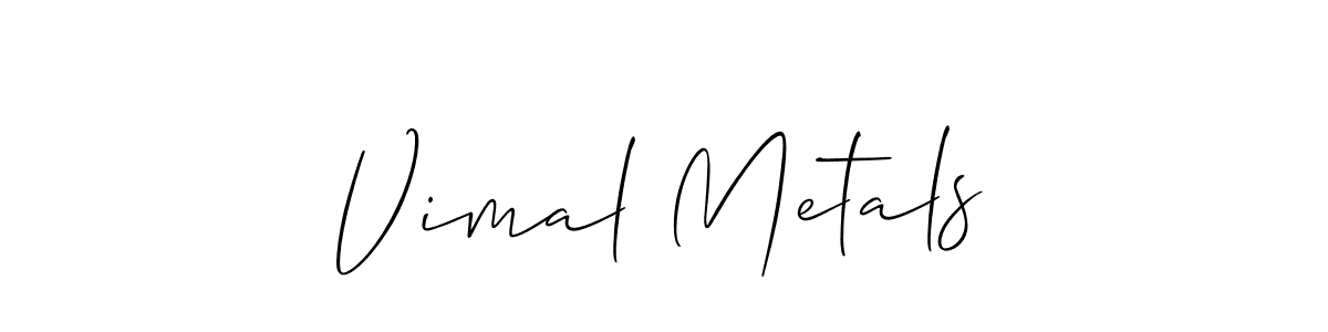 How to make Vimal Metals signature? Allison_Script is a professional autograph style. Create handwritten signature for Vimal Metals name. Vimal Metals signature style 2 images and pictures png