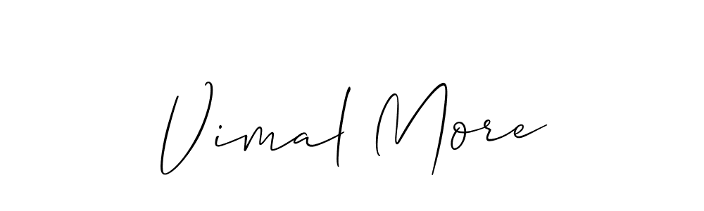 The best way (Allison_Script) to make a short signature is to pick only two or three words in your name. The name Vimal More include a total of six letters. For converting this name. Vimal More signature style 2 images and pictures png