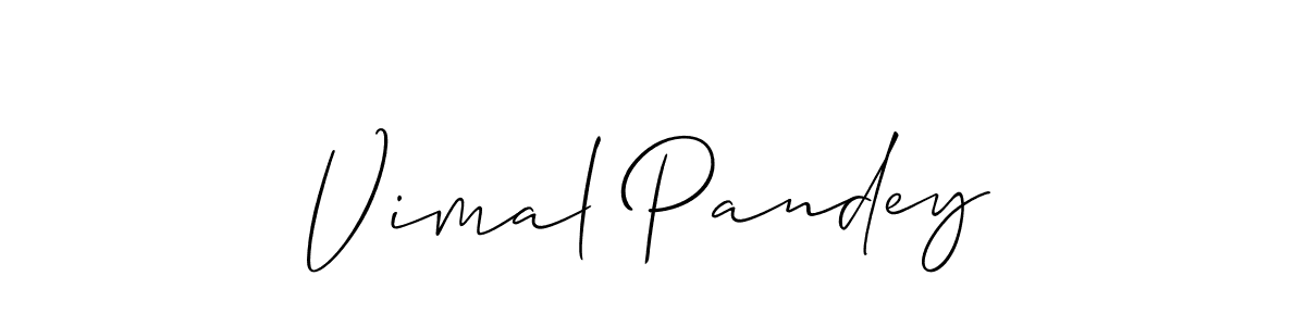 Vimal Pandey stylish signature style. Best Handwritten Sign (Allison_Script) for my name. Handwritten Signature Collection Ideas for my name Vimal Pandey. Vimal Pandey signature style 2 images and pictures png