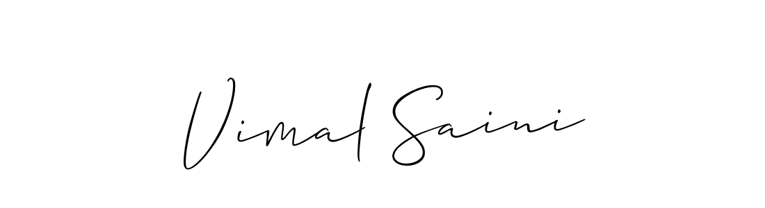 Make a short Vimal Saini signature style. Manage your documents anywhere anytime using Allison_Script. Create and add eSignatures, submit forms, share and send files easily. Vimal Saini signature style 2 images and pictures png