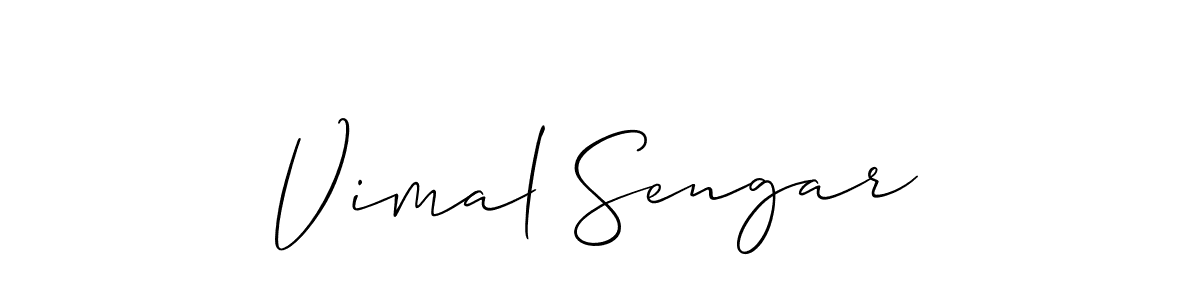 It looks lik you need a new signature style for name Vimal Sengar. Design unique handwritten (Allison_Script) signature with our free signature maker in just a few clicks. Vimal Sengar signature style 2 images and pictures png