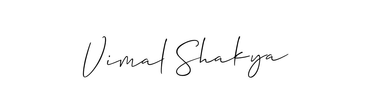 Similarly Allison_Script is the best handwritten signature design. Signature creator online .You can use it as an online autograph creator for name Vimal Shakya. Vimal Shakya signature style 2 images and pictures png