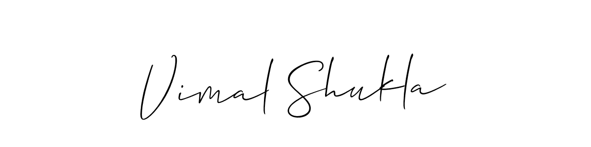 How to make Vimal Shukla name signature. Use Allison_Script style for creating short signs online. This is the latest handwritten sign. Vimal Shukla signature style 2 images and pictures png