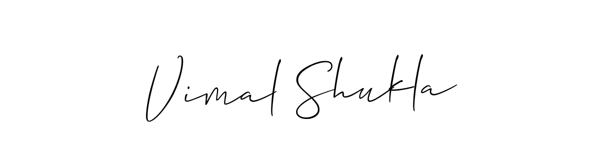 How to make Vimal Shukla name signature. Use Allison_Script style for creating short signs online. This is the latest handwritten sign. Vimal Shukla signature style 2 images and pictures png