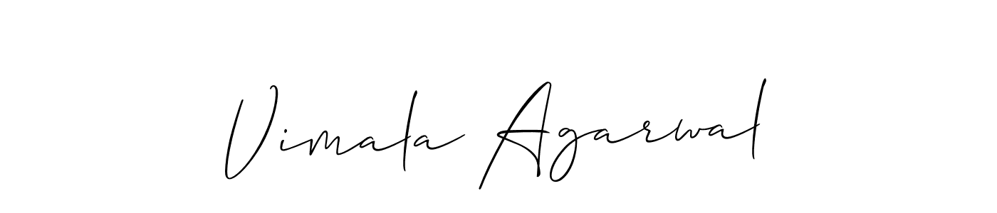 Vimala Agarwal stylish signature style. Best Handwritten Sign (Allison_Script) for my name. Handwritten Signature Collection Ideas for my name Vimala Agarwal. Vimala Agarwal signature style 2 images and pictures png