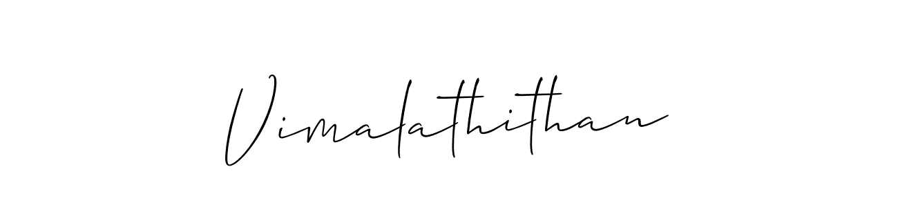 How to make Vimalathithan name signature. Use Allison_Script style for creating short signs online. This is the latest handwritten sign. Vimalathithan signature style 2 images and pictures png