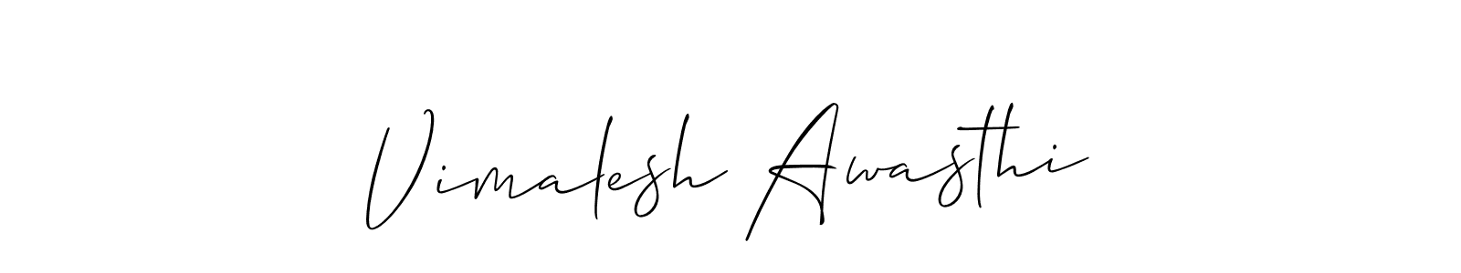 Make a short Vimalesh Awasthi signature style. Manage your documents anywhere anytime using Allison_Script. Create and add eSignatures, submit forms, share and send files easily. Vimalesh Awasthi signature style 2 images and pictures png