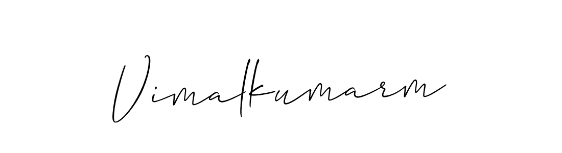 It looks lik you need a new signature style for name Vimalkumarm. Design unique handwritten (Allison_Script) signature with our free signature maker in just a few clicks. Vimalkumarm signature style 2 images and pictures png