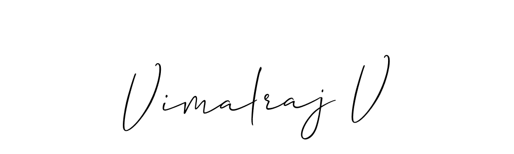 Similarly Allison_Script is the best handwritten signature design. Signature creator online .You can use it as an online autograph creator for name Vimalraj V. Vimalraj V signature style 2 images and pictures png
