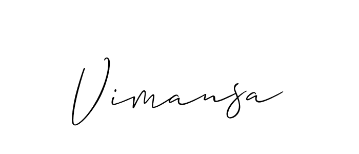 Best and Professional Signature Style for Vimansa. Allison_Script Best Signature Style Collection. Vimansa signature style 2 images and pictures png