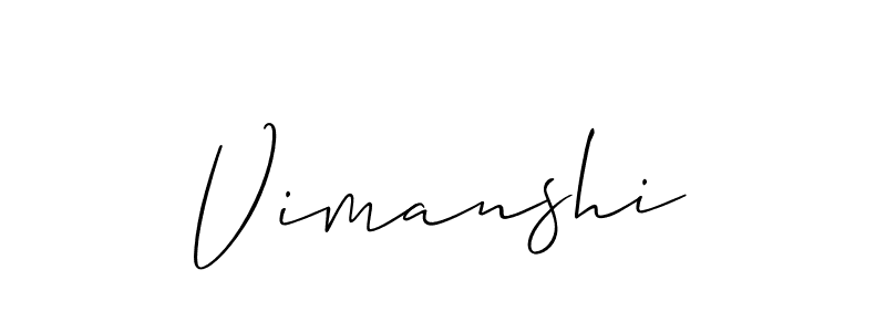 Make a beautiful signature design for name Vimanshi. Use this online signature maker to create a handwritten signature for free. Vimanshi signature style 2 images and pictures png