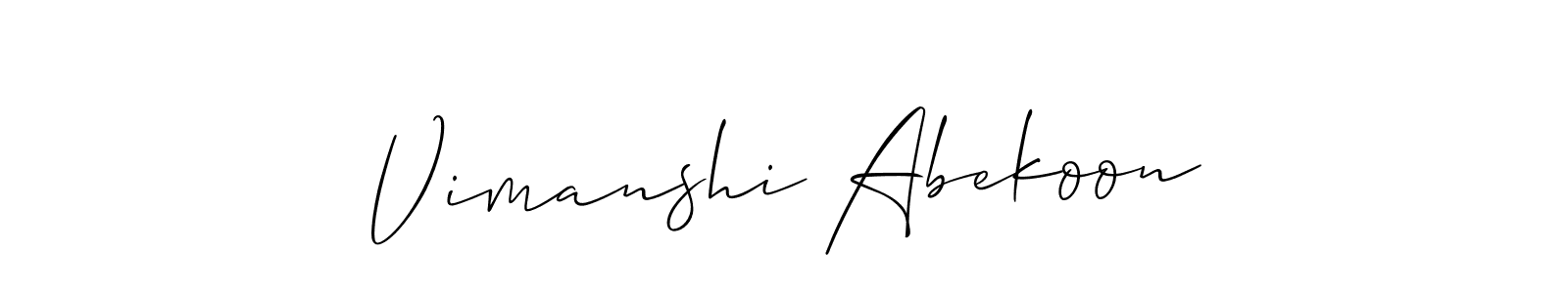 You can use this online signature creator to create a handwritten signature for the name Vimanshi Abekoon. This is the best online autograph maker. Vimanshi Abekoon signature style 2 images and pictures png