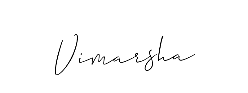 Allison_Script is a professional signature style that is perfect for those who want to add a touch of class to their signature. It is also a great choice for those who want to make their signature more unique. Get Vimarsha name to fancy signature for free. Vimarsha signature style 2 images and pictures png