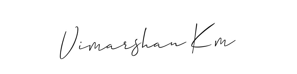 How to make Vimarshan Km signature? Allison_Script is a professional autograph style. Create handwritten signature for Vimarshan Km name. Vimarshan Km signature style 2 images and pictures png