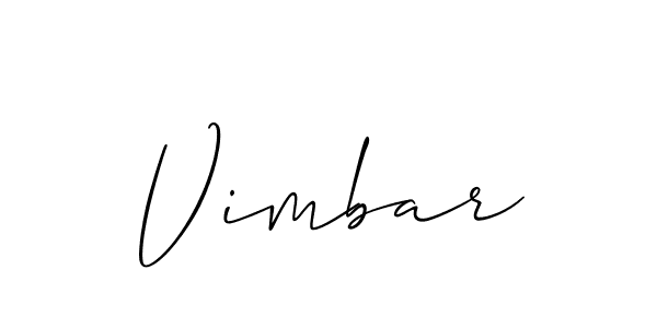 How to make Vimbar signature? Allison_Script is a professional autograph style. Create handwritten signature for Vimbar name. Vimbar signature style 2 images and pictures png