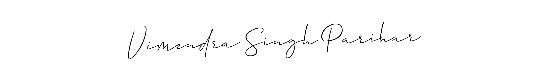 Also we have Vimendra Singh Parihar name is the best signature style. Create professional handwritten signature collection using Allison_Script autograph style. Vimendra Singh Parihar signature style 2 images and pictures png
