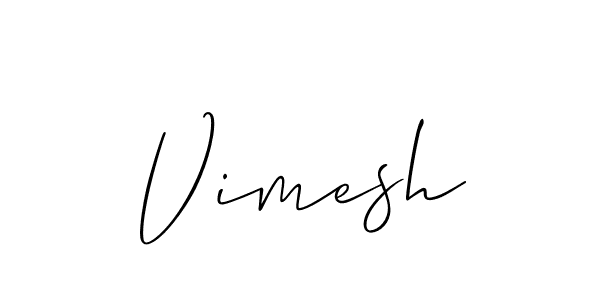 It looks lik you need a new signature style for name Vimesh. Design unique handwritten (Allison_Script) signature with our free signature maker in just a few clicks. Vimesh signature style 2 images and pictures png